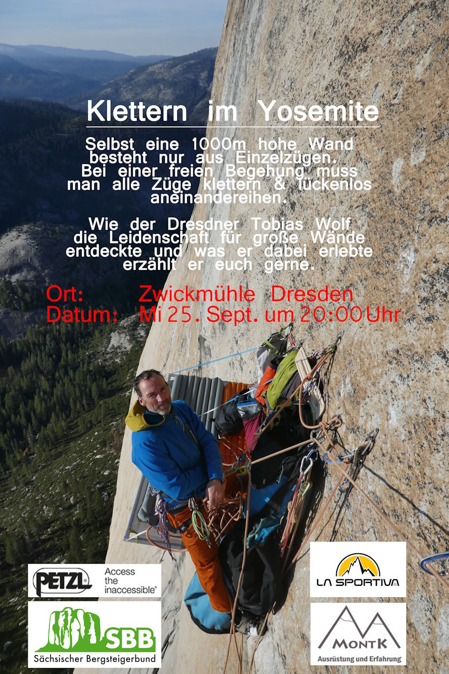 🗻🧗🏻‍♂️Vortrag: Klettern im Yosemite 25. September 2024, 20:00 – 22:00