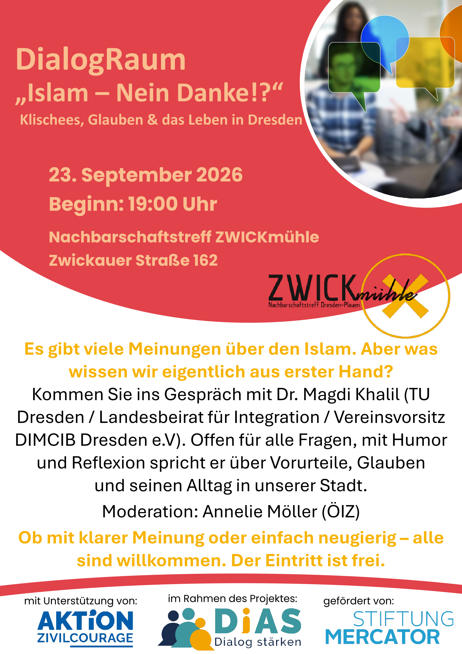 Dialograum – Islam – Ein moderiertes Gespräch
